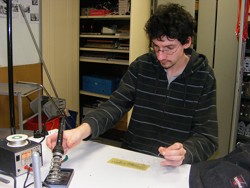 Cédric attaque les premières soudure